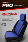 Σετ Καλύμματα Αυτοκινήτου SelectedFit Pro Design by OTOM Ύφασμα Εμπρός και Πίσω Μαύρο - Μπλέ
