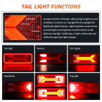 LED Neon Е-Мark Φανός Οπίσθιος 12V / 24V Φρένων - Tρεχούμενο φλας - Όπισθεν - Πορείας - Ομίχλης 283mm X 100mm X 30mm IP67