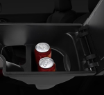 Δερμάτινο Υποβραχιόνιο για Nissan Juke 2010 - 2019 MK1 με Αποθηκευτικό Χώρο 2x USB-A /  1x USB-C Πρόσβαση σε Κουμπιά Θερμαινόμενων Καθισμάτων Μαύρο