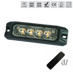 LED Φώτα Οδικής Βοήθειας Φλάς Λάμψη 12V / 24V Πορτοκαλί / Πορτοκαλί Εξωτερικά 108mm X 31mm X 15mm