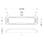 LED Φώτα Οδικής Βοήθειας Φλάς Λάμψη 12V / 24V Πορτοκαλί / Πορτοκαλί Εξωτερικά 128mm X 31mm X 15mm