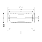 LED Φώτα Οδικής Βοήθειας Φλάς Λάμψη 12V / 24V Πορτοκαλί / Πορτοκαλί Εξωτερικά 128mm X 49mm X 15mm