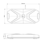 LED Φάρος Φιμέ Πορτοκαλί Επαναφορτιζόμενος με Τηλεχειριστήριο 12V / 24V Με Μαγνήτη και Βεντούζα 325mm x 148mm x 51mm E-mark