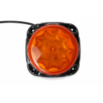 LED Φάρος Πορτοκαλί 12V / 24V Με Βίδες και Σειρήνα 130mm x 130mm x 85mm E-mark
