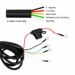 LED Φάρος 122cm 80W Πορτοκαλί Με λειτουργία Ημέρα / Νύχτα 12V / 24V Με Διάφανο Γυαλί 122.2cm x 11.6cm x 3.1cm E-mark