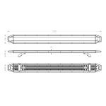 LED Φάρος 122cm 80W Πορτοκαλί Με λειτουργία Ημέρα / Νύχτα 12V / 24V Με Διάφανο Γυαλί 122.2cm x 11.6cm x 3.1cm E-mark