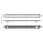 LED Φάρος 137cm 83W Πορτοκαλί Με λειτουργία Ημέρα / Νύχτα 12V / 24V Με Διάφανο Γυαλί 137.5cm x 11.6cm x 3.1cm E-mark