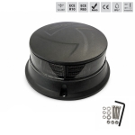 LED Φάρος Φιμέ Πορτοκαλί 12V / 24V Με Βίδες Ø108mm E-mark