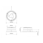 LED Φάρος Φιμέ Πορτοκαλί 12V / 24V Με Βίδες Ø108mm E-mark