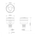 LED Φάρος Πορτοκαλί Φιμέ 12V / 24V Γρήγορη Σύνδεση Ø92mm E-mark