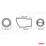 Μπούκα Εξάτμισης από ανοξείδωτο ατσάλι.43 - 62 mm