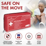 Πλήρες κιτ έκτακτης ανάγκης αυτοκινήτου σε υφασμάτινη τσάντα με κιτ πρώτων βοηθειών DIN 13164-2022 πυροσβεστήρα 2 kg / προειδοποιητικό τρίγωνο και ανακλαστικό γιλέκο XXL