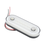 LED Όγκου Πλευρικής Σήμανσης με 6 LED και NEON Εφέ Λευκό 12V / 24V IP68 115mm x 44mm x 16mm