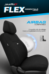Σετ Καλύμματα Αυτοκινήτου SelectedFit Flex Design by OTOM Ύφασμα Εμπρός και Πίσω Μαύρο - Γκρι