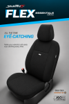 Σετ Καλύμματα Αυτοκινήτου SelectedFit Flex Design by OTOM Ύφασμα Εμπρός και Πίσω Μαύρο - Γκρι
