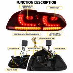 Πίσω Φανάρια Led Vw Golf 6 2008 - 2014 Gti R Design Τρέχουμενο Φλας Κόκκινα Σετ 2τμχ