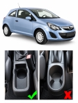 Δερμάτινο Υποβραχιόνιο για Opel Corsa D με Θήκη ποτηριών και Σταχτοδοχείο