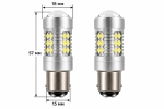 Λαμπτήρας LED BA15D (1157) P21 21SMD 12V / 24V Λευκό 2 Τεμάχια