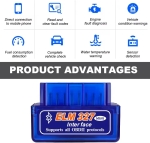 Διαγνωστικό Αυτοκινήτου ELM 327 OBD 2 με Bluetooth Συμβατό με Android
