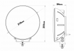 LED Προβολέας 10-30 Volt Υψηλής Ισχύος 120W Λευκό / Λευκό - Πορτοκαλί / Λευκό ø218mm IP68 HAL085