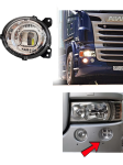 Προβολάκι Ομίχλης Αριστερό LED Λευκό για Scania P / G / R / T 2004 - 2017 E9