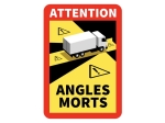 Πινακίδα Σήμανσης Φορτηγού ANGLES MORTS "Τυφλά Σημεία" 25cm x 17cm