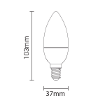 LED Κεράκι E14 6 Watt 230V Ψυχρό Λευκό Dimmable