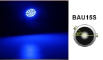 Λαμπτήρας LED BAU15S (1156) 22 SMD 12V Μπλέ 1 Τεμάχιο