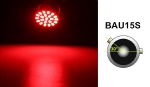 Λαμπτήρας LED BAU15S (1156) 22 SMD 12V Κόκκινος 1 Τεμάχιο