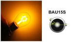 Λαμπτήρας Can Bus LED BAU15S (1156) 18 SMD 12V Πορτοκαλί 1 Τεμάχιο