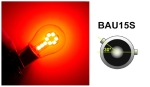 Λαμπτήρας Can Bus LED BAU15S (1156) 18 SMD 12V Κόκκινος 1 Τεμάχιο