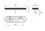 LED Όγκου Е-Mark 12V / 24V IP68 Πορτοκαλί Με 2 SMD 8см