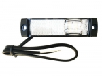 LED Όγκου Πλευρικής Σήμανσης Λευκό με Е-Mark 12V / 24V IP68 130mm x 32mm x 14.5mm