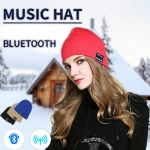 Σκούφος Κόκκινος με Σύνδεση Bluetooth και Ενσωματωμένα Ακουστικά