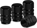 Καπάκια Βαλβίδων Αλουμινίου Μαύρα 4τμχ.