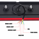 LED Σετ Neon Е-Мark Φανός Οπίσθιος 10V / 30V με 5 Λειτουργίες Tρεχούμενο φλας 285mm X 99mm